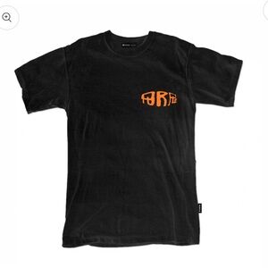 Purple Brand Textured Jersey Cloudy Black and Orange Tee